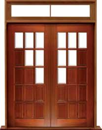 15 panel diagonal: door in frame