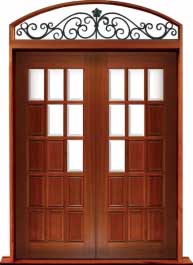 15 panel diagonal: door in frame
