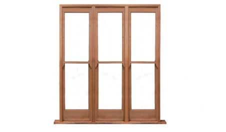 2 light double hung: triple unit