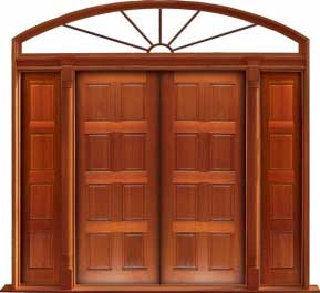 8 panel: double door +  two sidelights