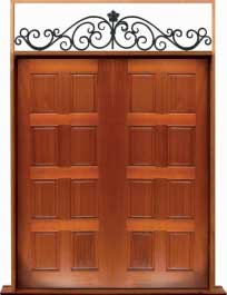 8 panel: double door +  two sidelights