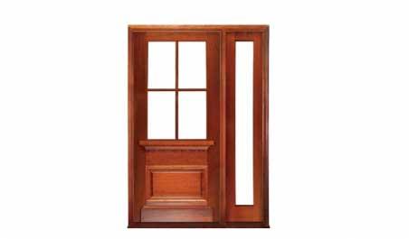 hampshire 4 light: single door + sidelight on right