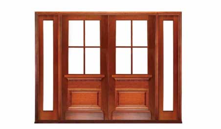 hampshire 4 light: double door +  two sidelights