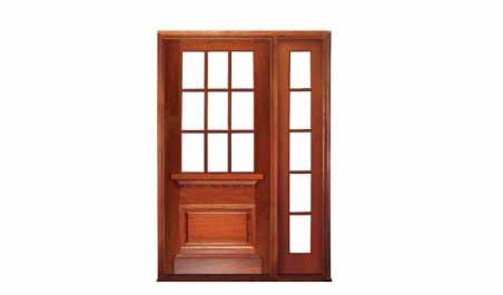 hampshire 9 light: single door + sidelight on right