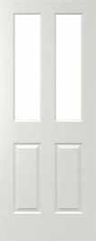 moulded 4 panel glazed: door only