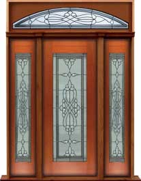 regent leadlight: double door