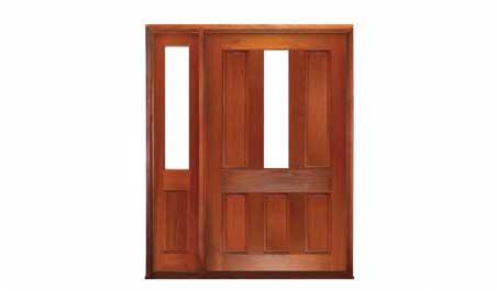 vermont center glazed: single door + sidelight on left