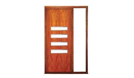 barre: single door + fixed glass on right