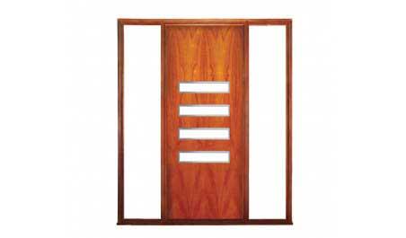 barre: single door +  two fixed glass