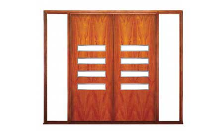 barre: double door +  two fixed glass