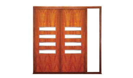 barre: double door + fixed glass on right