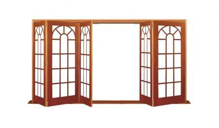 conservatory: five door bifold - 3 one way 2  the other