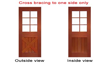hampton cross brace 6 light: door only