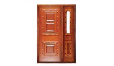 mediterranean: single door + sidelight on right