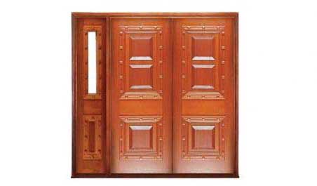 mediterranean: double door + sidelight on left