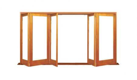 double glazed single light: five door bifold - 3 one way 2 the other