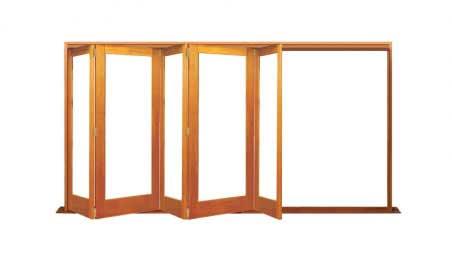 double glazed single light: five door bifold - all left or all right